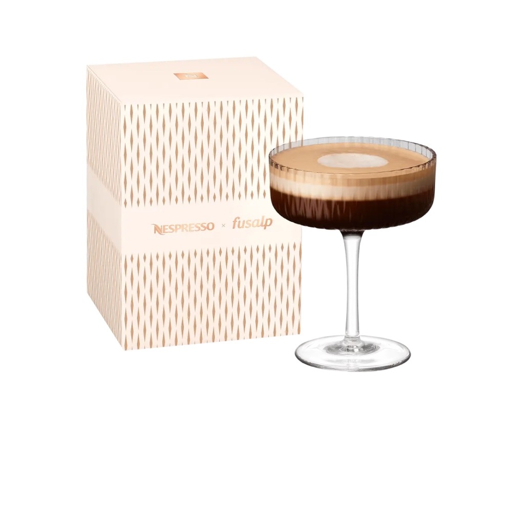 Nespresso X Fusalp 335mL GLASS BARISTA COCKTAIL Martini XMAS Limited    NEW